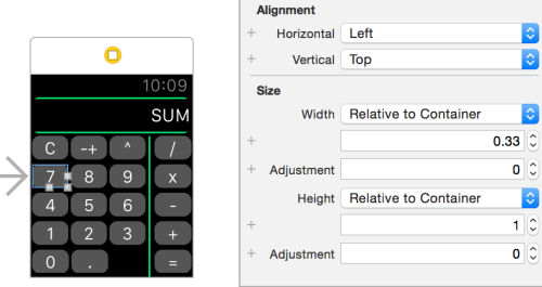 Calc - RelativeToContainer