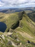 View back across Striding Edge